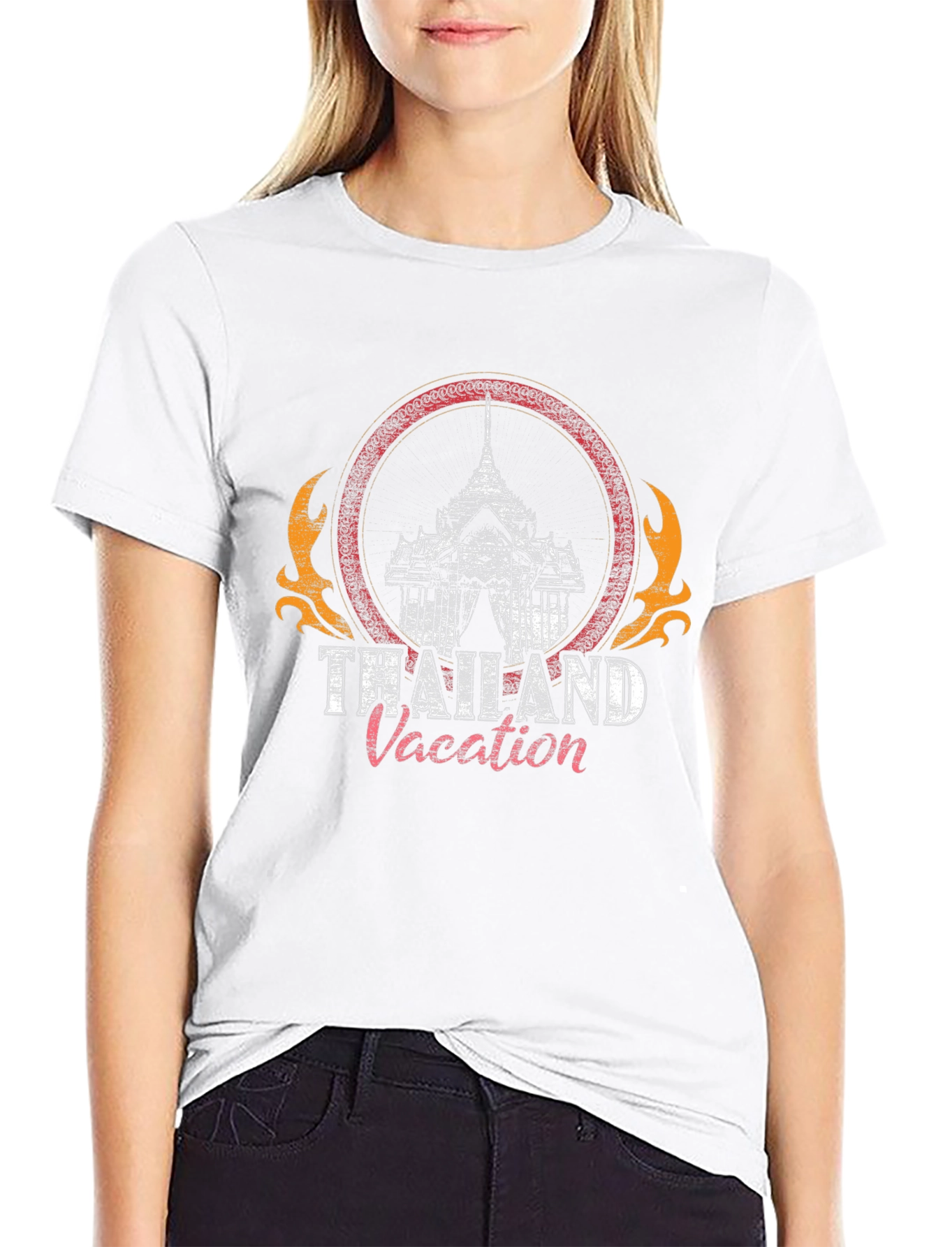 Thailand Vacation Graphic T-Shirt - Black