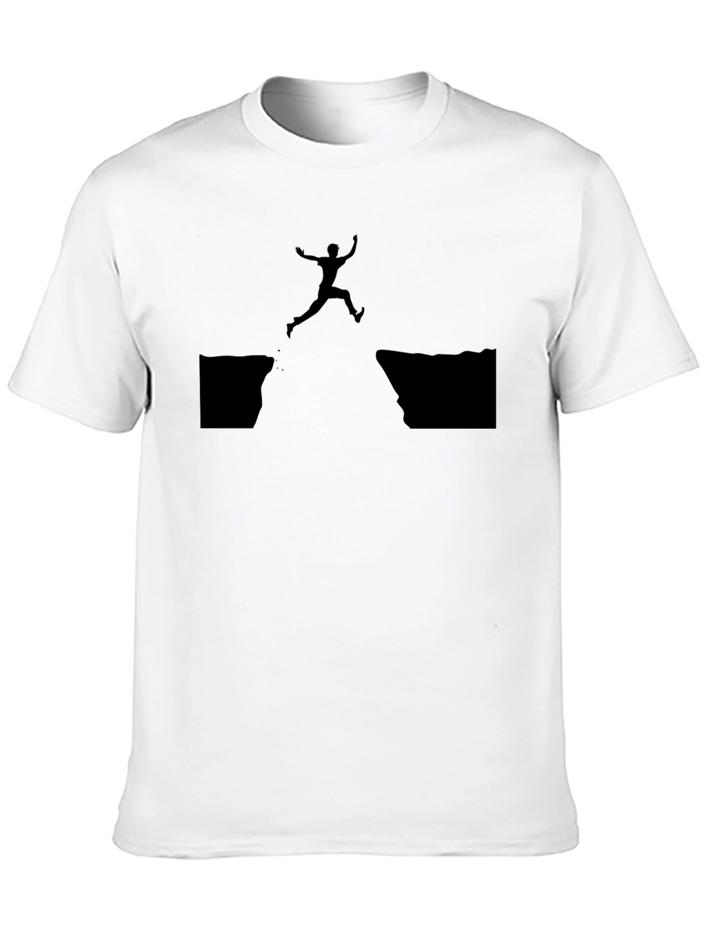 Leap of Faith Graphic Tee - Black Cotton T-Shirt