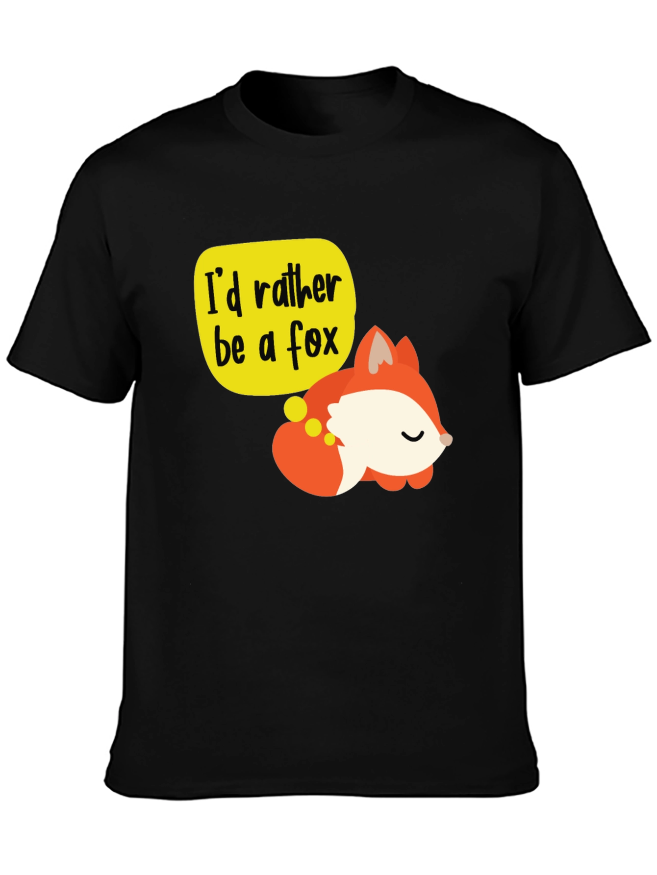 Cute Fox T-Shirt - Id Rather Be a Fox Graphic Tee
