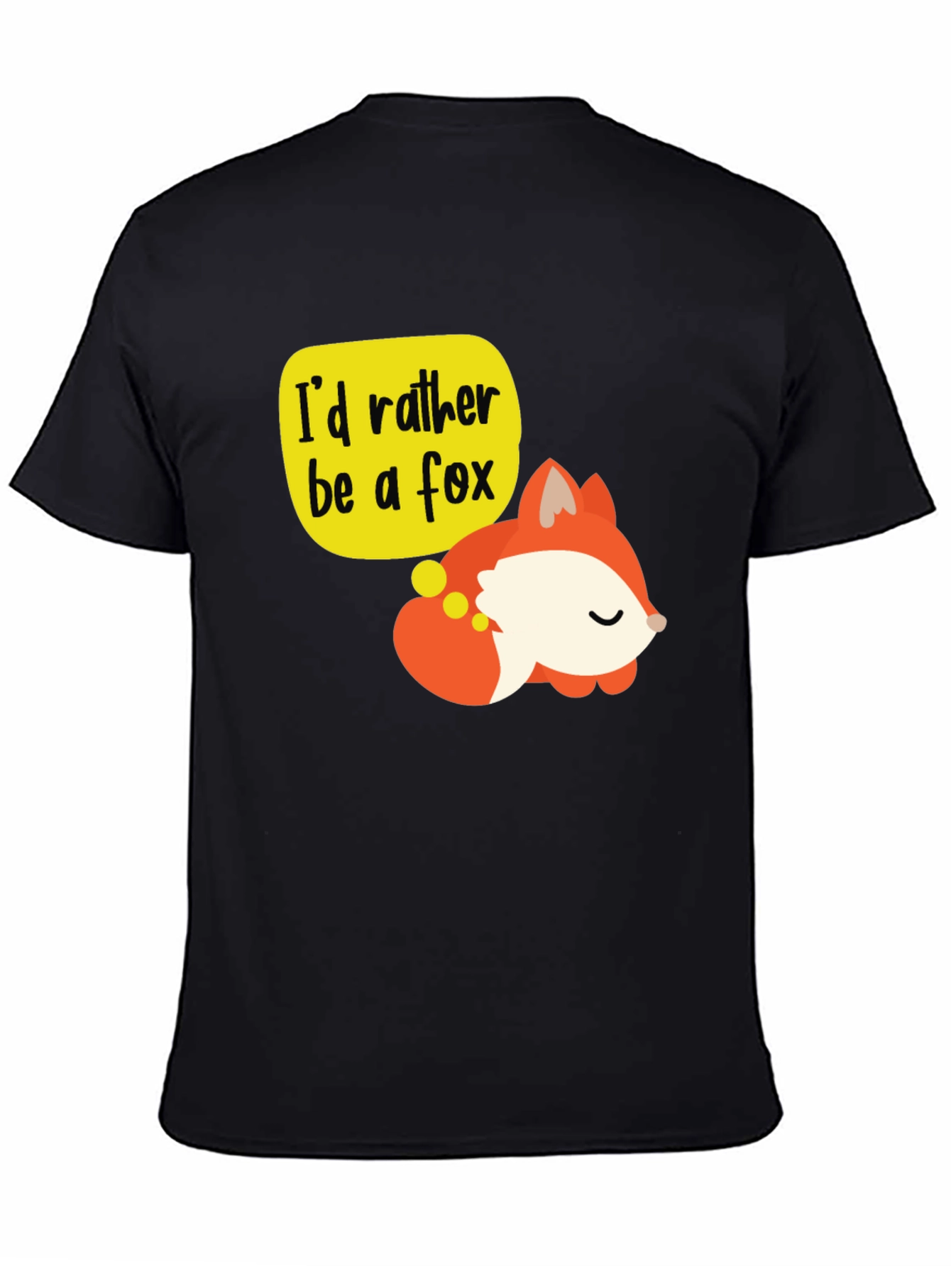 Cute Fox T-Shirt - Id Rather Be a Fox Graphic Tee