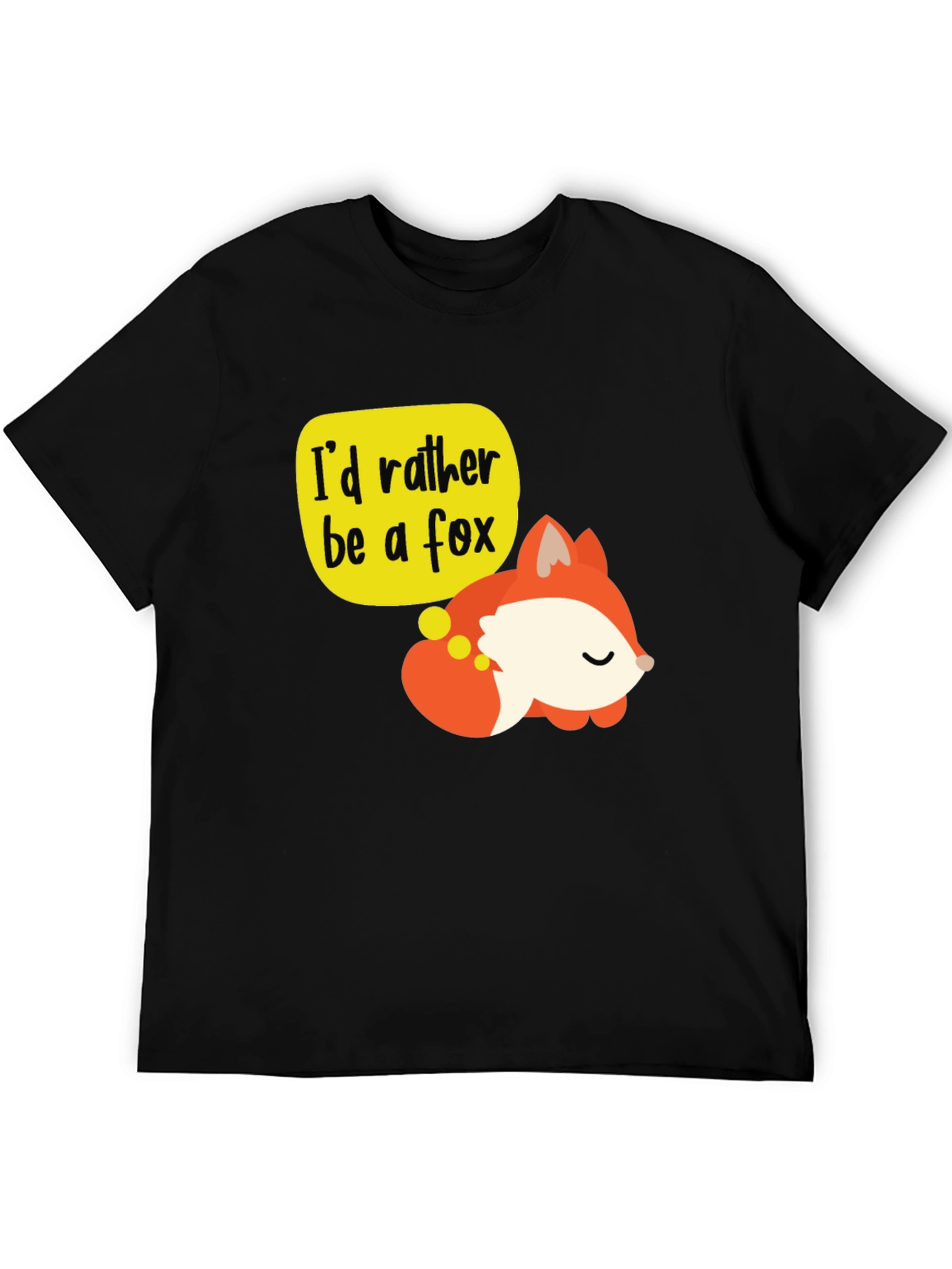 Cute Fox T-Shirt - Id Rather Be a Fox Graphic Tee