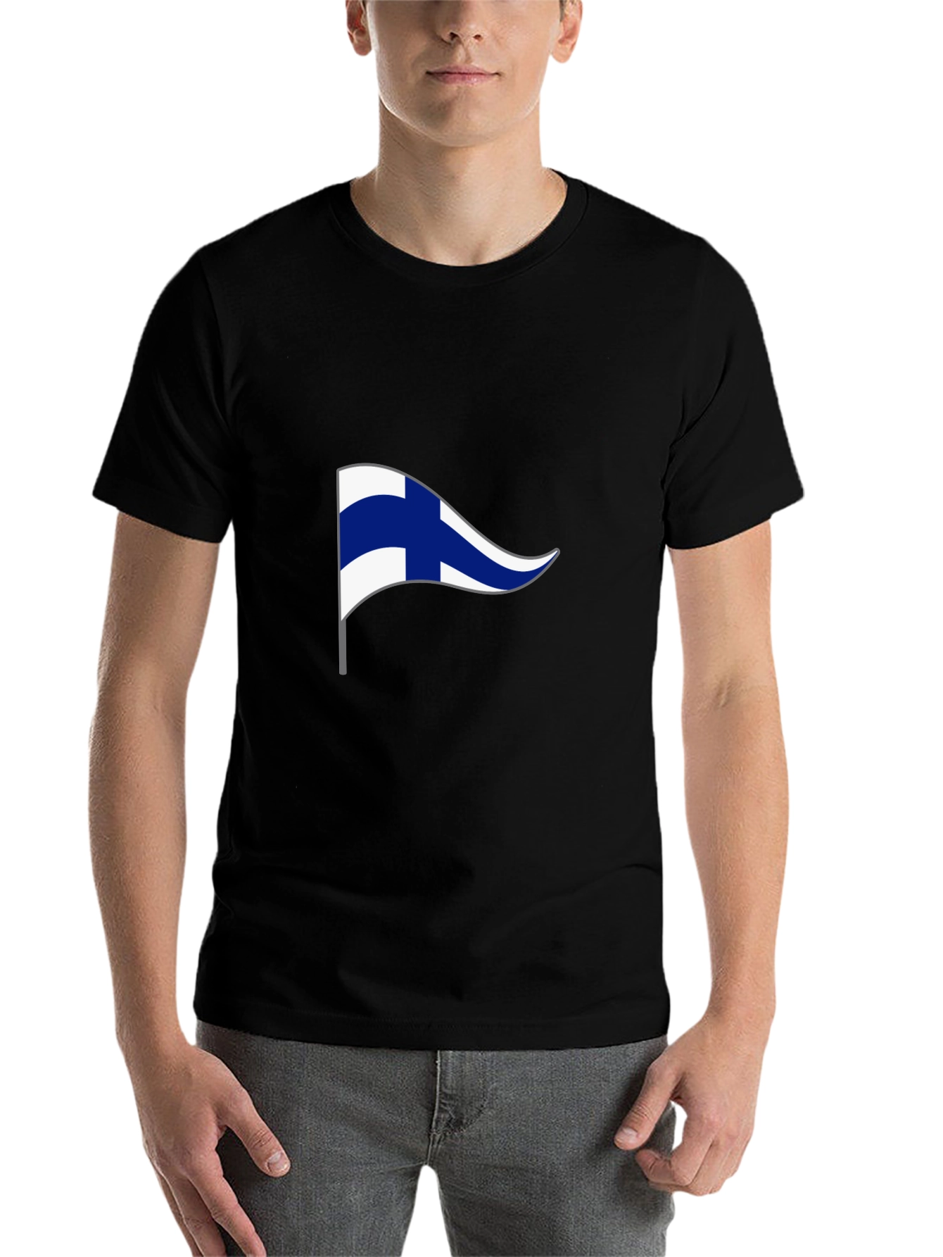 Finland Pennant Flag Graphic T-Shirt