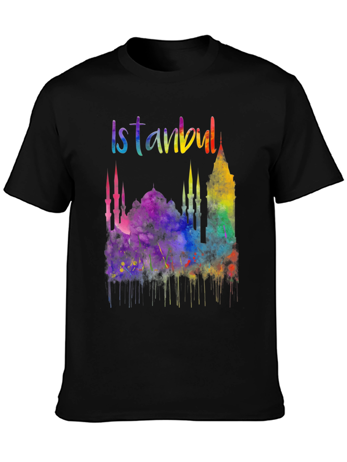 Istanbul Watercolor Graphic T-Shirt - Unisex