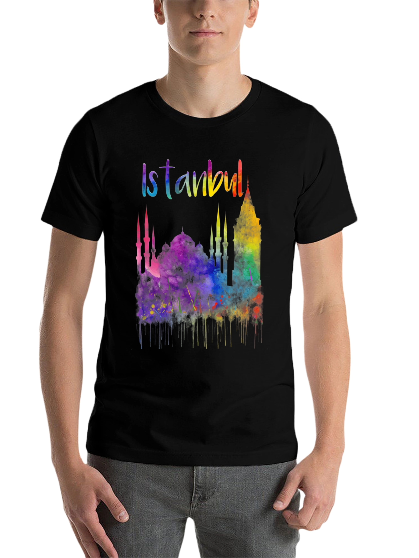 Istanbul Watercolor Graphic T-Shirt - Unisex