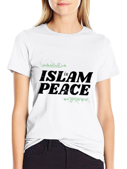 Islam is Peace Graphic T-Shirt - Black Crew Neck