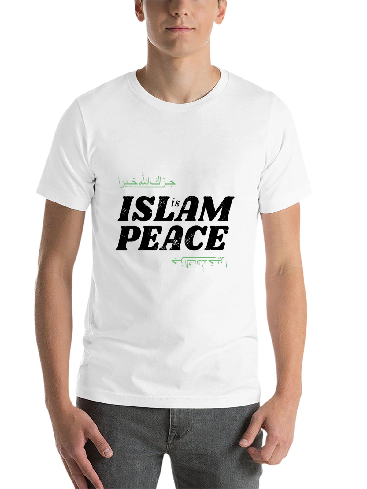 Islam is Peace Graphic T-Shirt - Black Crew Neck