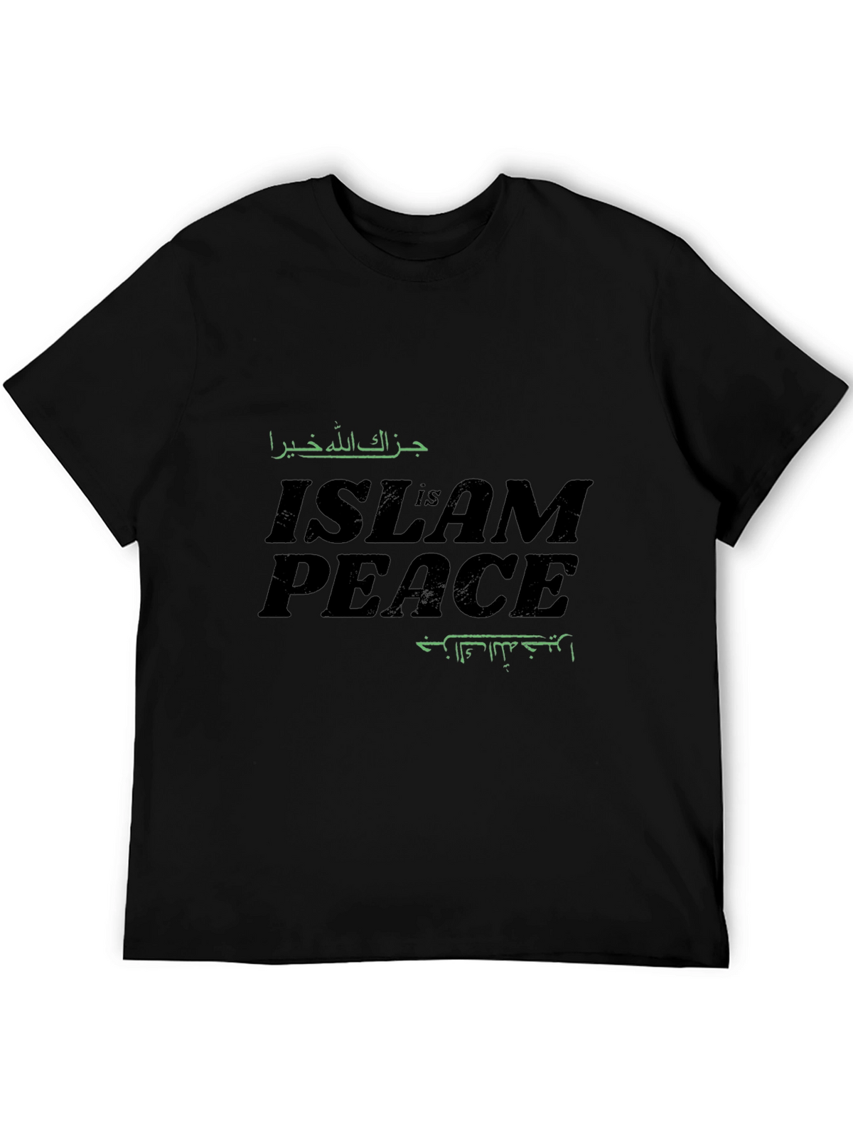 Islam is Peace Graphic T-Shirt - Black Crew Neck