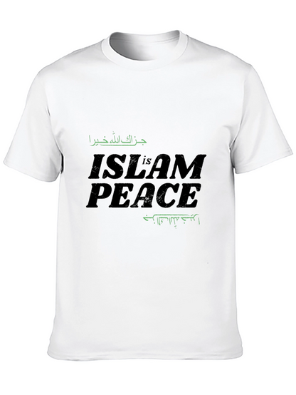 Islam is Peace Graphic T-Shirt - Black Crew Neck