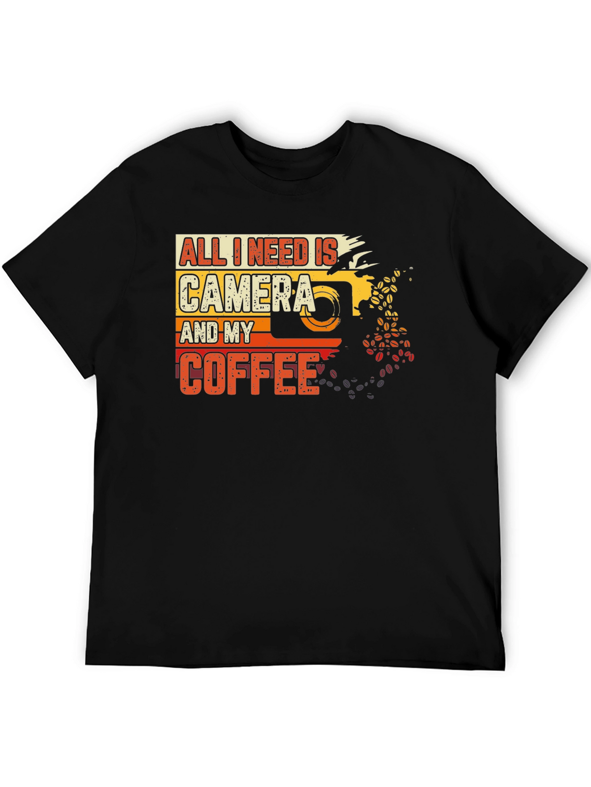 Camera and Coffee Graphic Tee - Photographer Gift