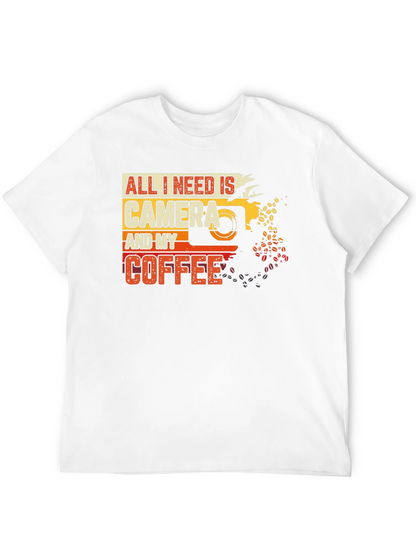 Camera and Coffee Graphic Tee - Photographer Gift