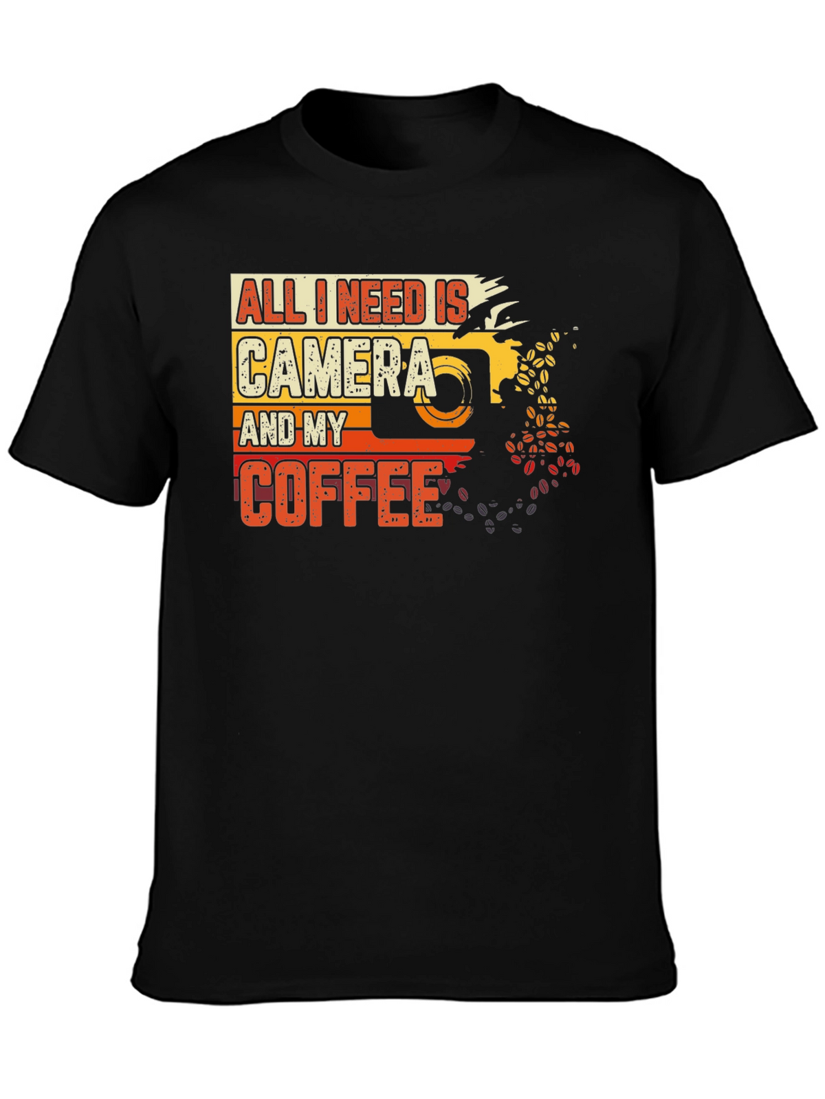 Camera and Coffee Graphic Tee - Photographer Gift