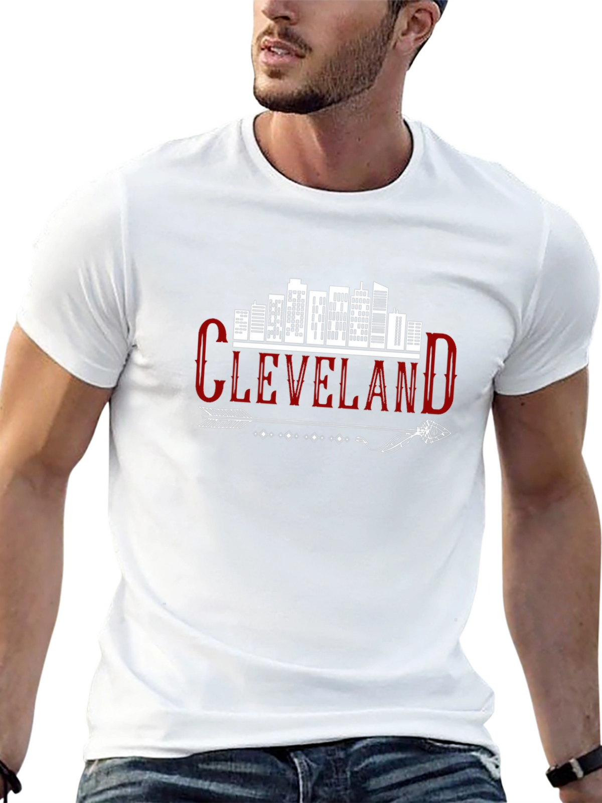 Cleveland Skyline Arrow Graphic Tee - Urban Style Shirt