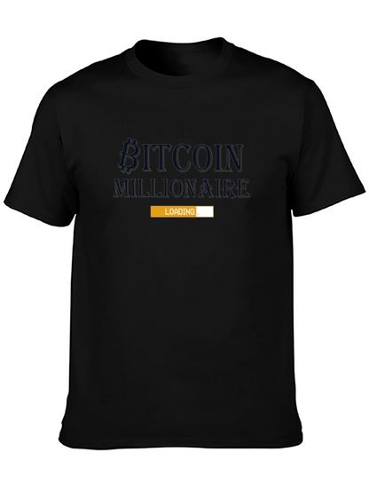 Bitcoin Millionaire Loading - Mens Black T-Shirt