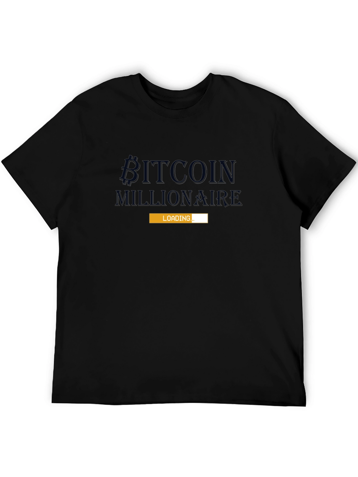 Bitcoin Millionaire Loading - Mens Black T-Shirt