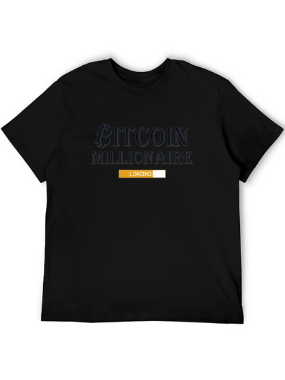 Bitcoin Millionaire Loading - Mens Black T-Shirt