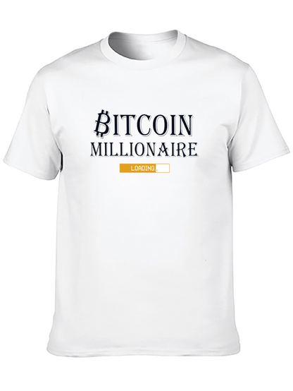 Bitcoin Millionaire Loading - Mens Black T-Shirt