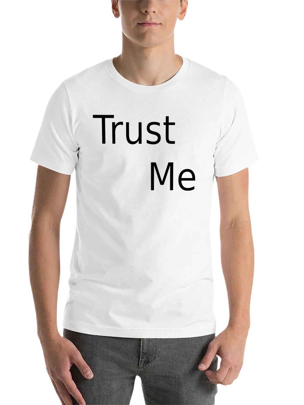 Trust Me Graphic Tee - Mens Casual Black T-Shirt