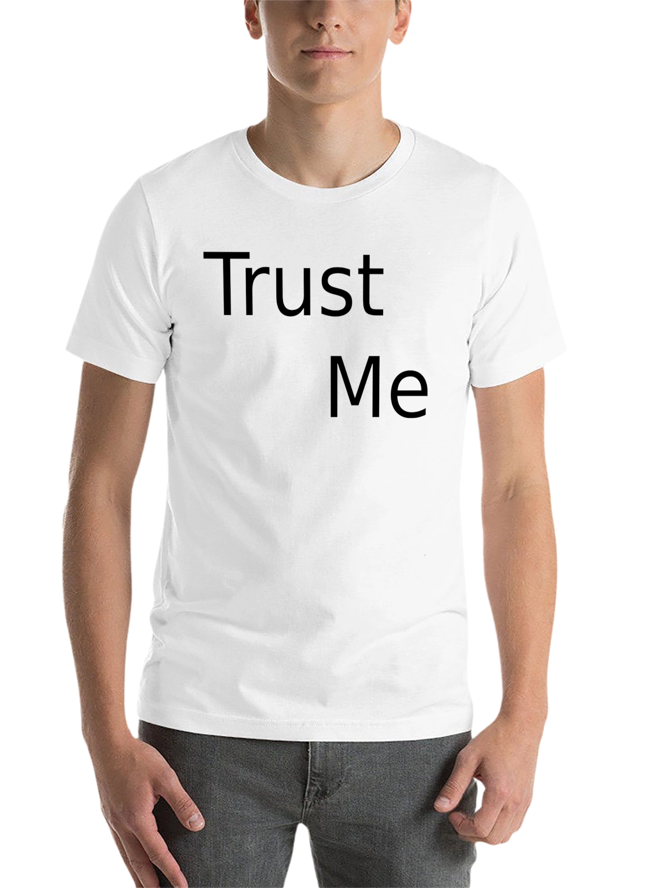Trust Me Graphic Tee - Mens Casual Black T-Shirt