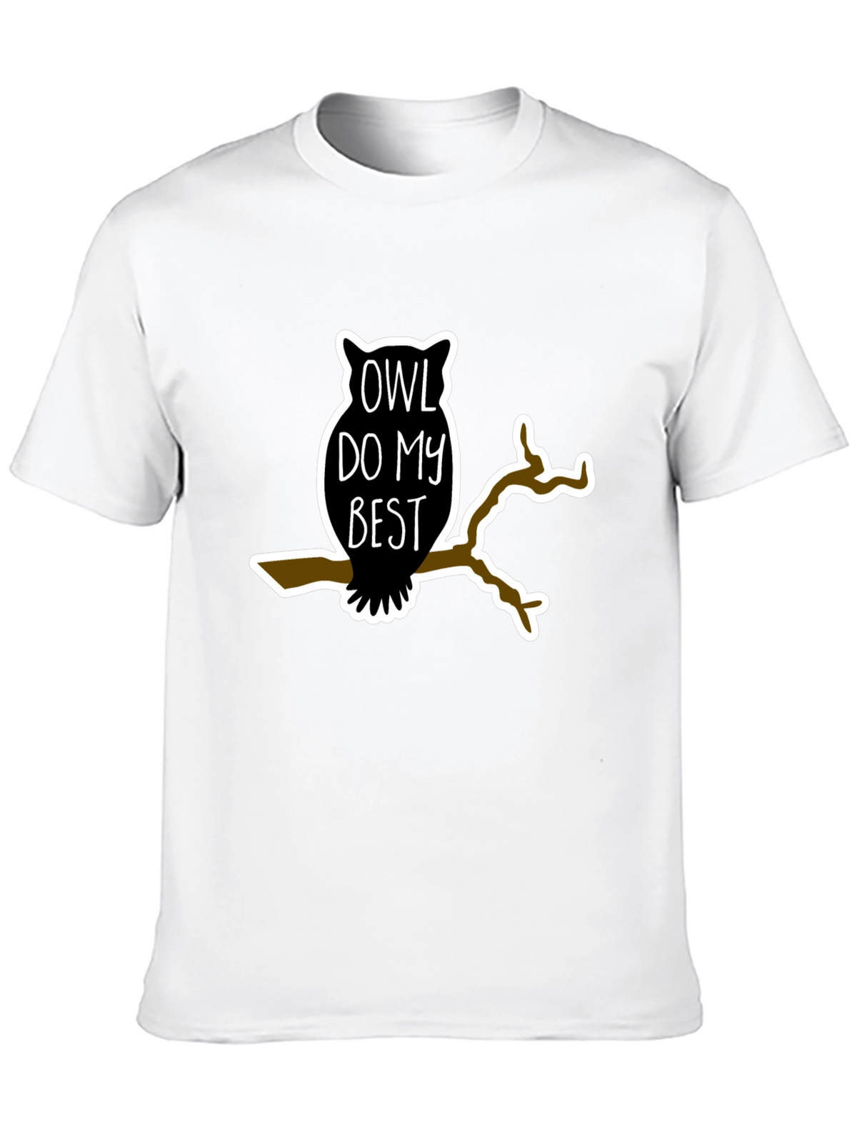 Owl Do My Best Black Graphic Tee