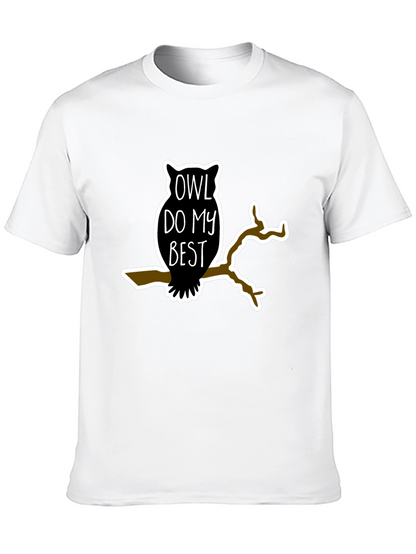 Owl Do My Best Black Graphic Tee