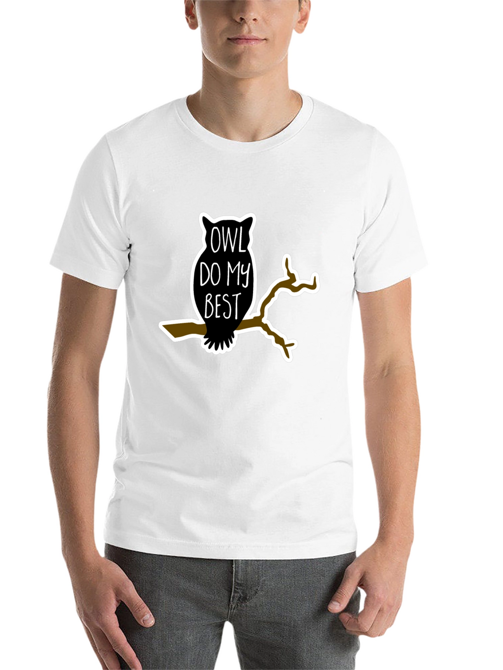 Owl Do My Best Black Graphic Tee