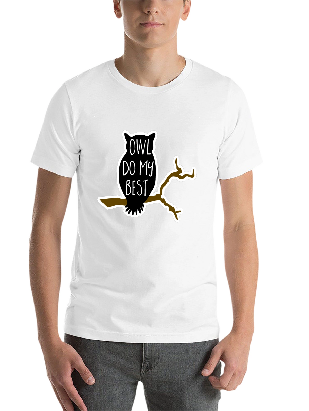 Owl Do My Best Black Graphic Tee