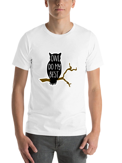 Owl Do My Best Black Graphic Tee