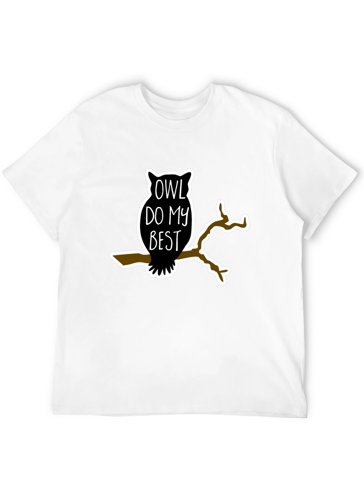 Owl Do My Best Black Graphic Tee