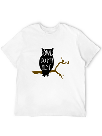 Owl Do My Best Black Graphic Tee