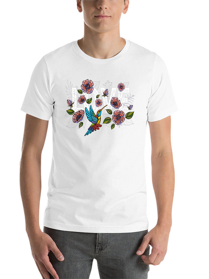 Floral Love Hummingbird Graphic T-Shirt