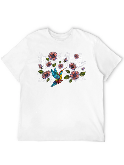 Floral Love Hummingbird Graphic T-Shirt
