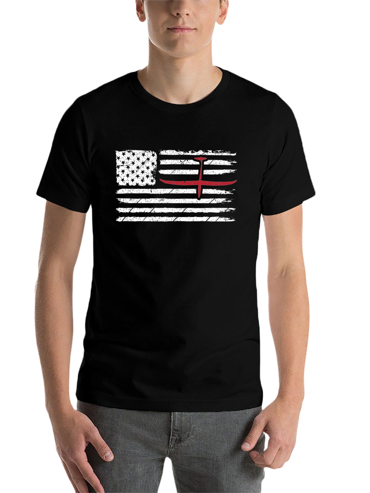 American Flag Red Glider Pilot T-Shirt