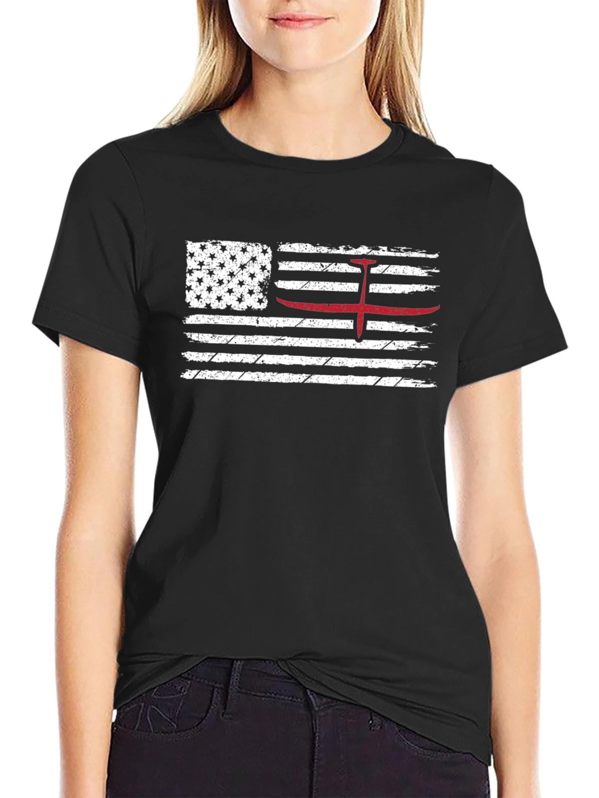 American Flag Red Glider Pilot T-Shirt