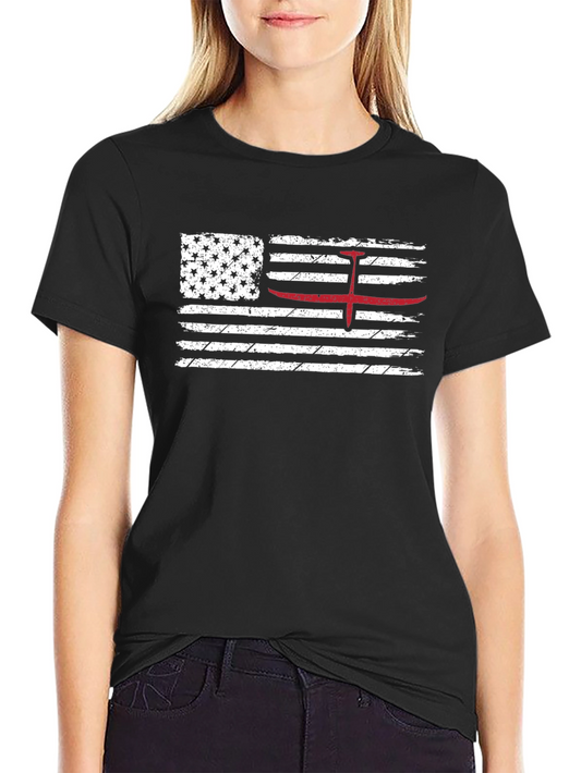 American Flag Red Glider Pilot T-Shirt
