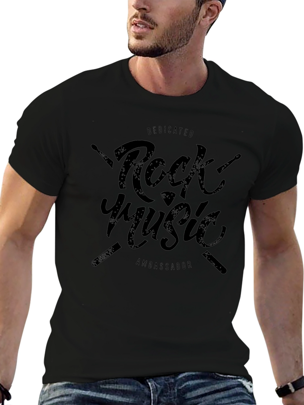 Dedicated Rock Music Ambassador Black T-Shirt