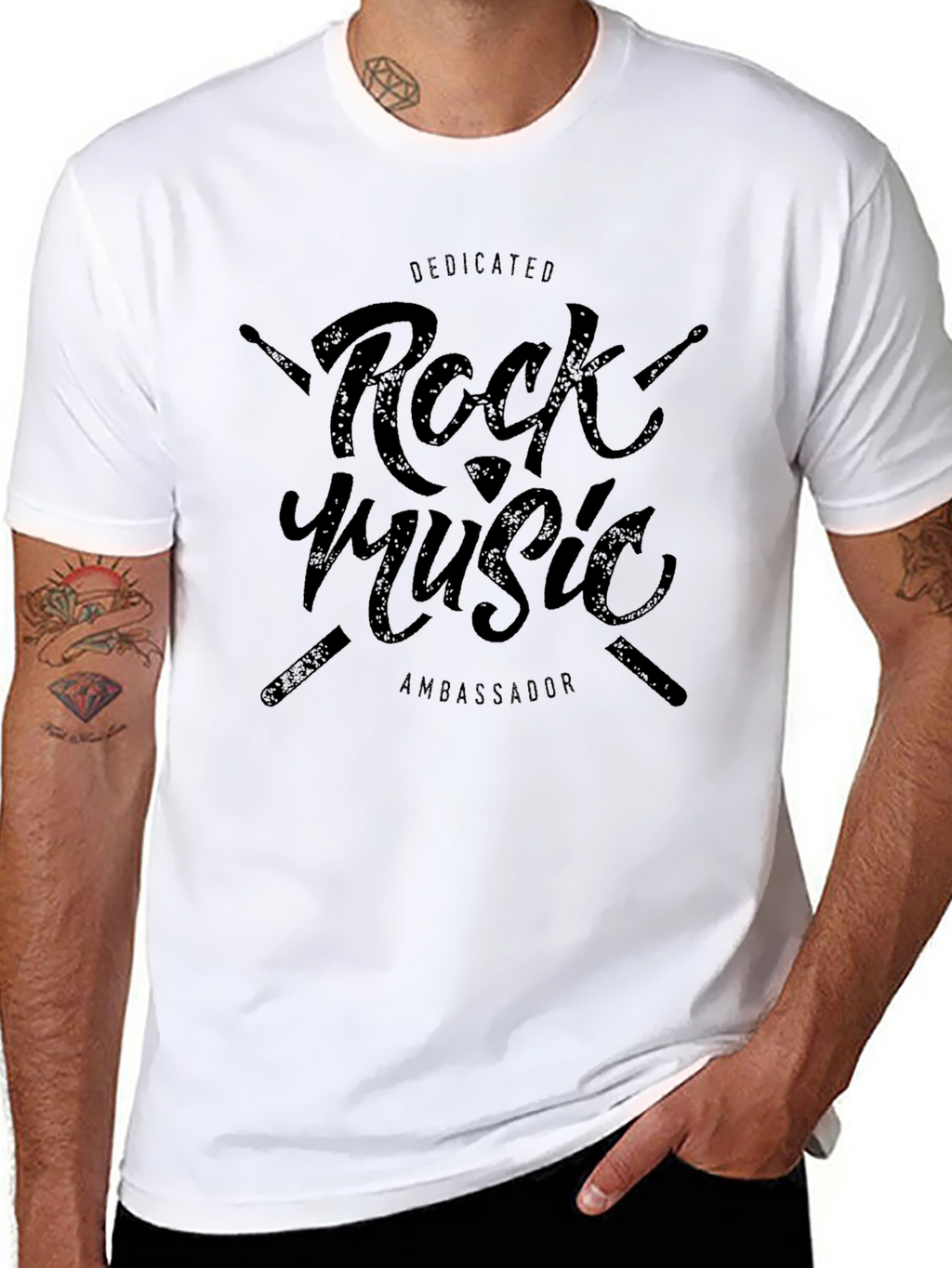 Dedicated Rock Music Ambassador Black T-Shirt