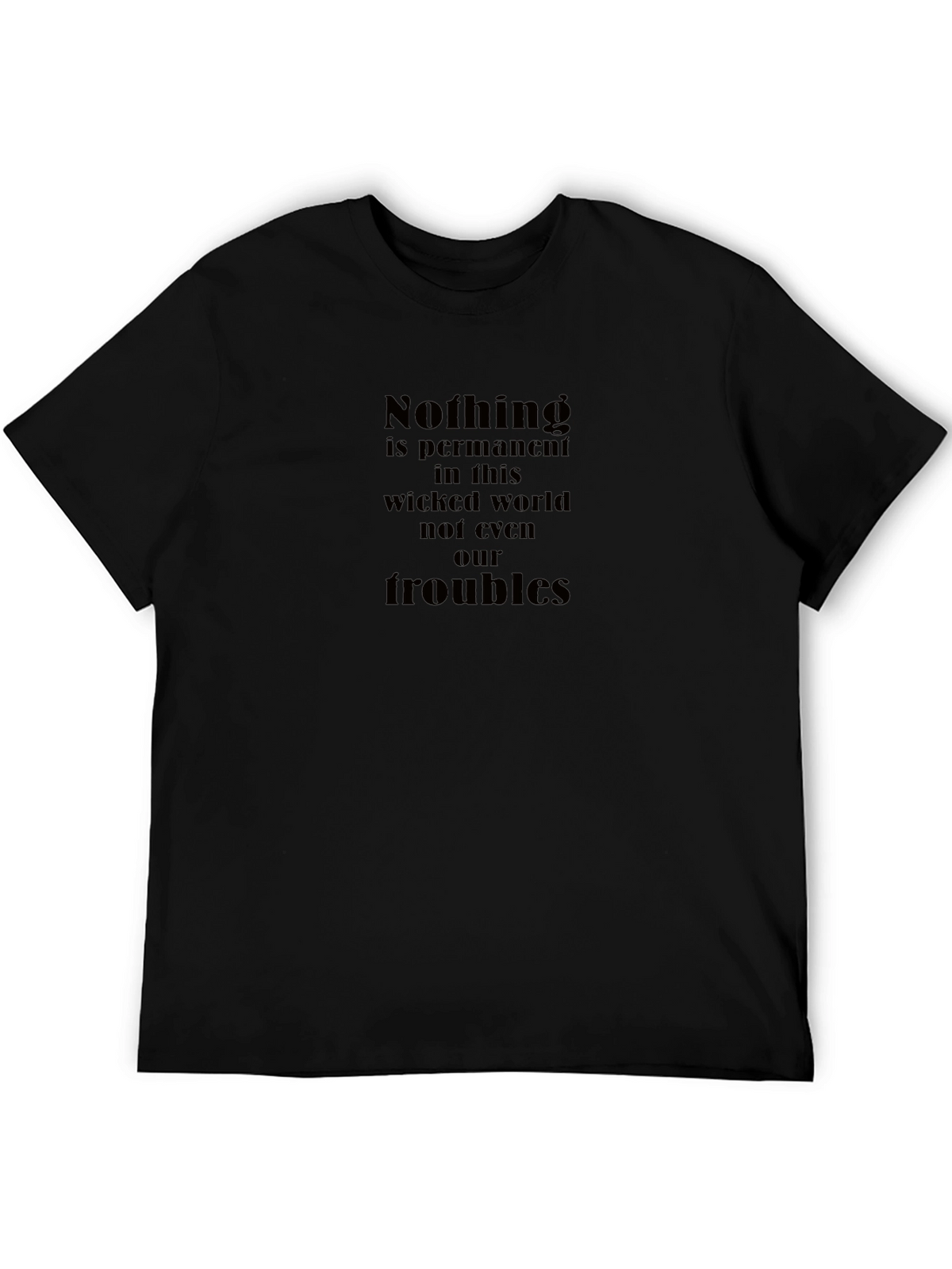 Nothing is Permanent Graphic Tee - Black