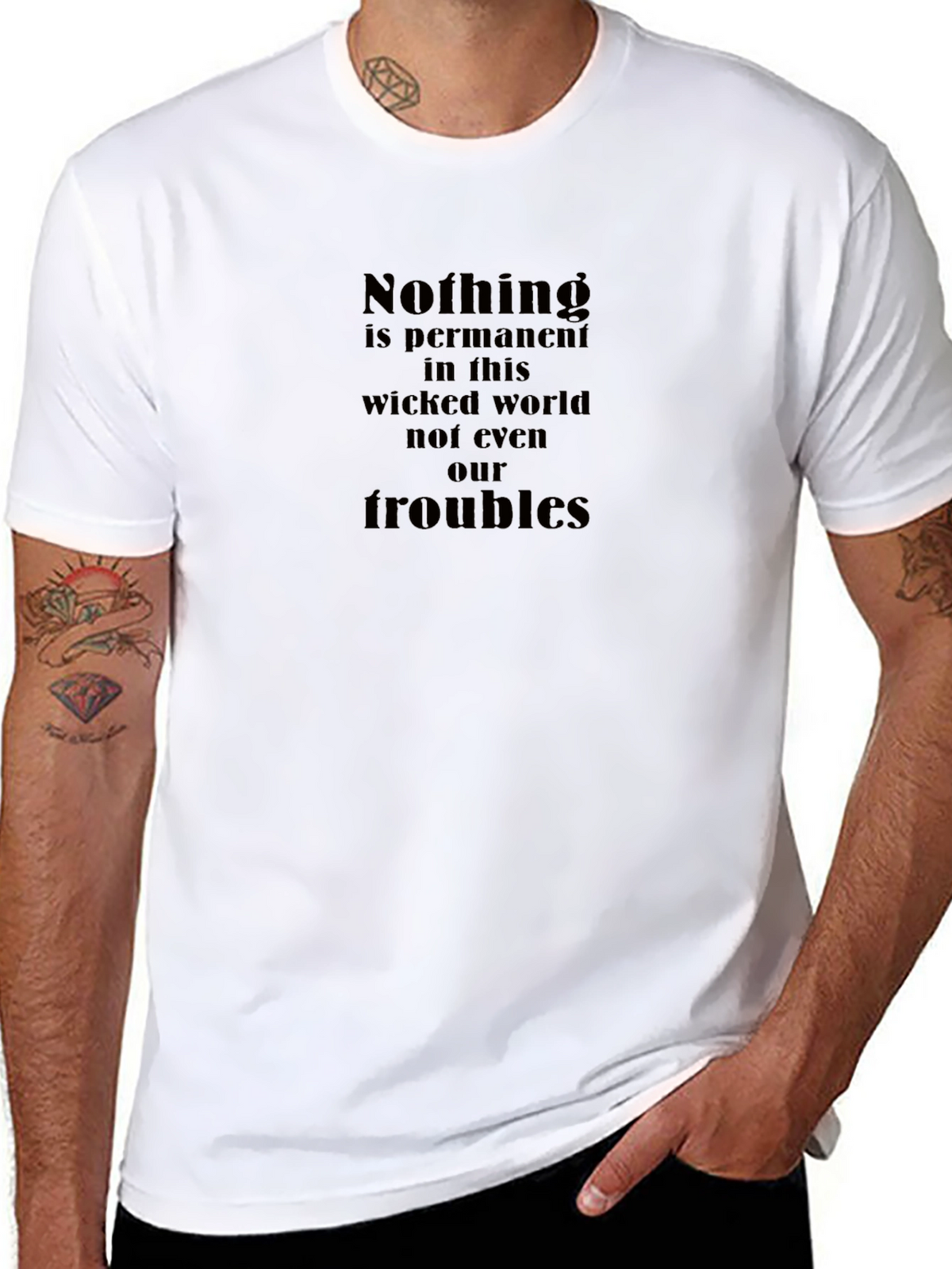 Nothing is Permanent Graphic Tee - Black