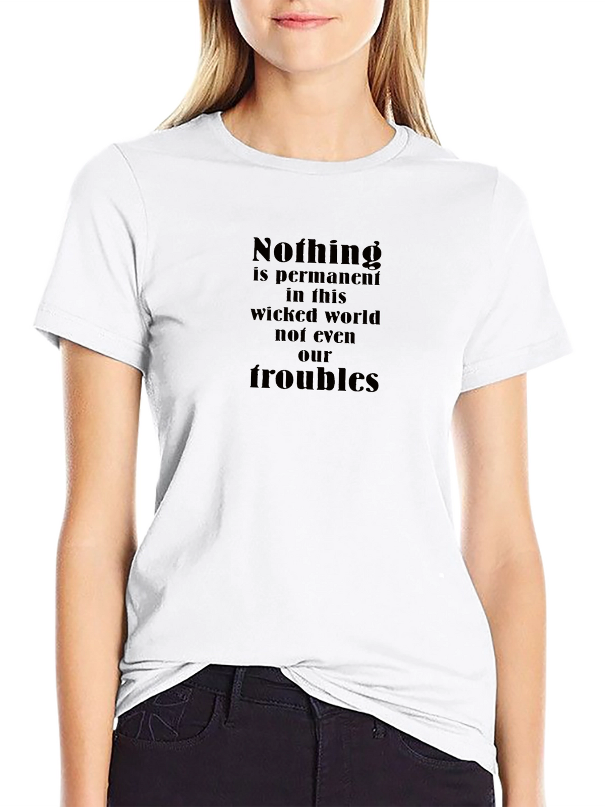 Nothing is Permanent Graphic Tee - Black