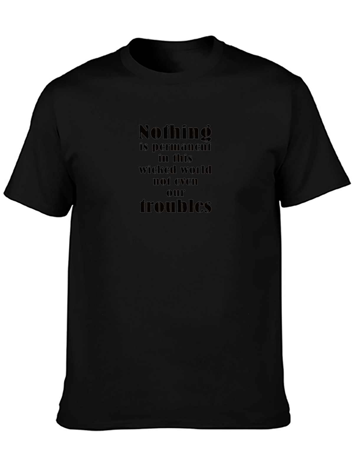 Nothing is Permanent Graphic Tee - Black
