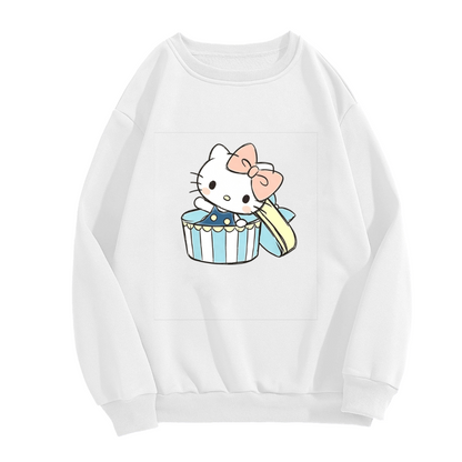 Gift?Box Surprise Hello Kitty Cute Crewneck Sweatshirt