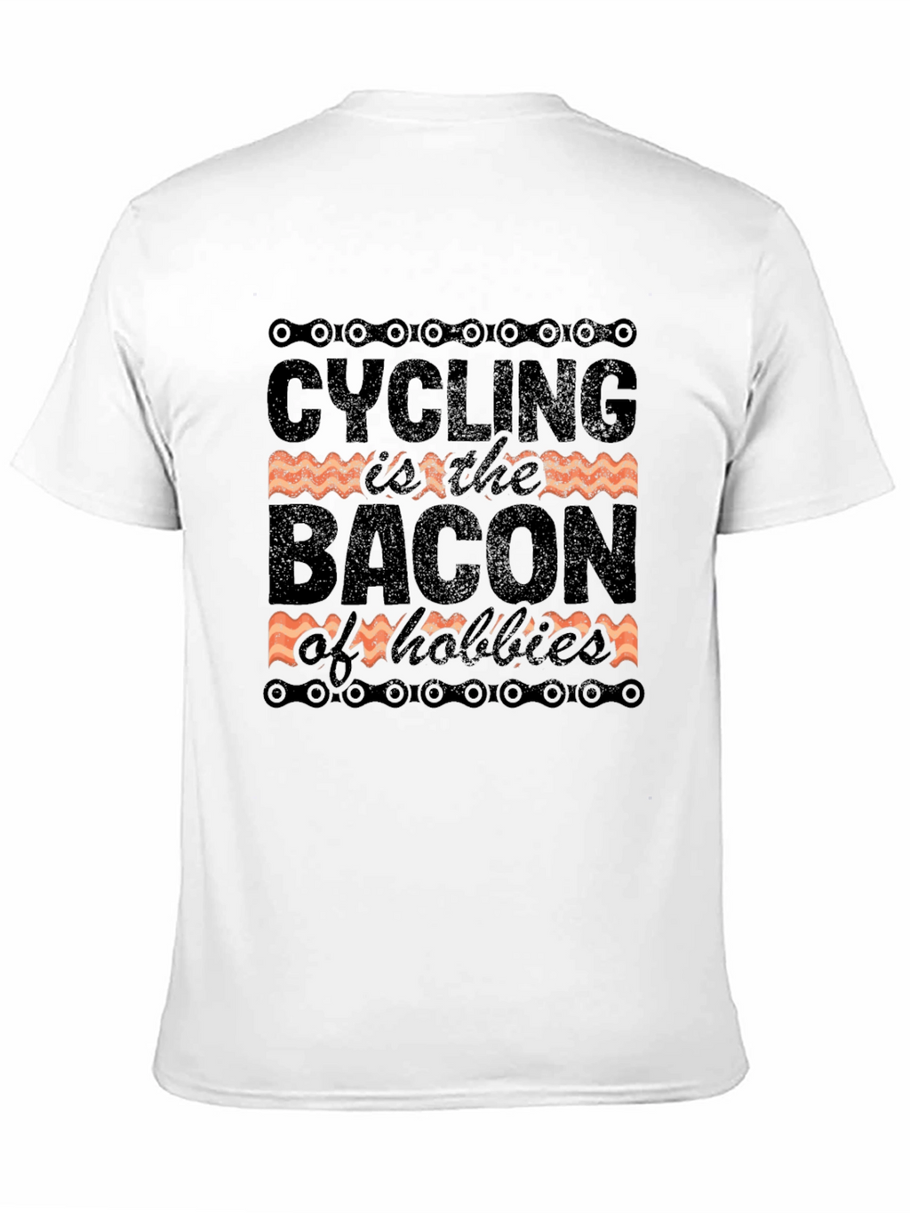 Cycling is the Bacon of Hobbies Black Graphic Tee