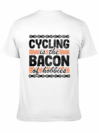 Cycling is the Bacon of Hobbies Black Graphic Tee