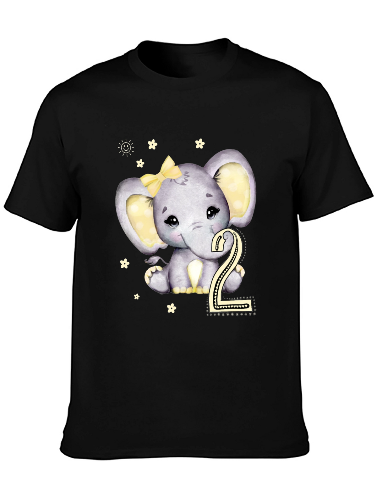 Cute Elephant 2nd Birthday T-Shirt