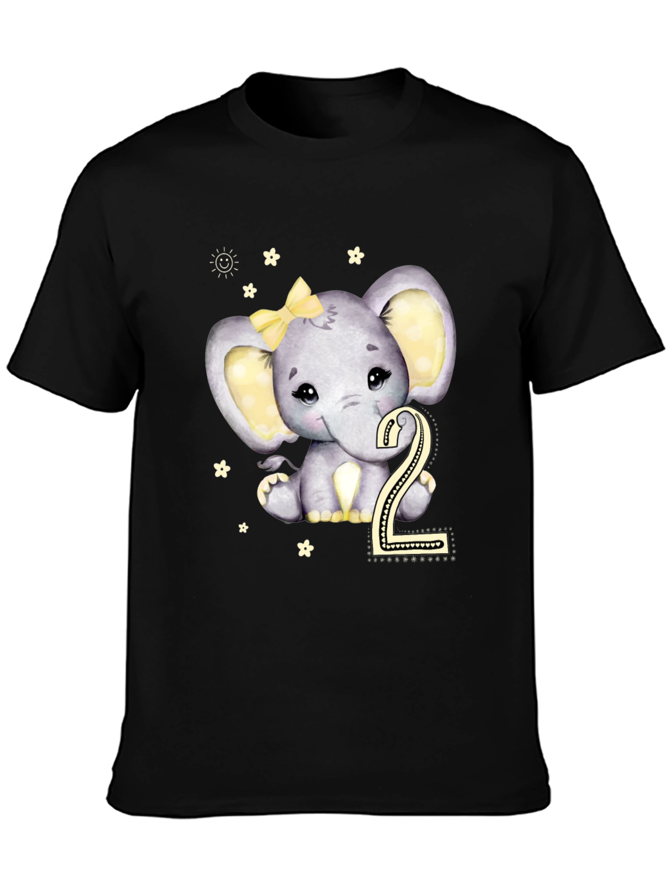 Cute Elephant 2nd Birthday T-Shirt