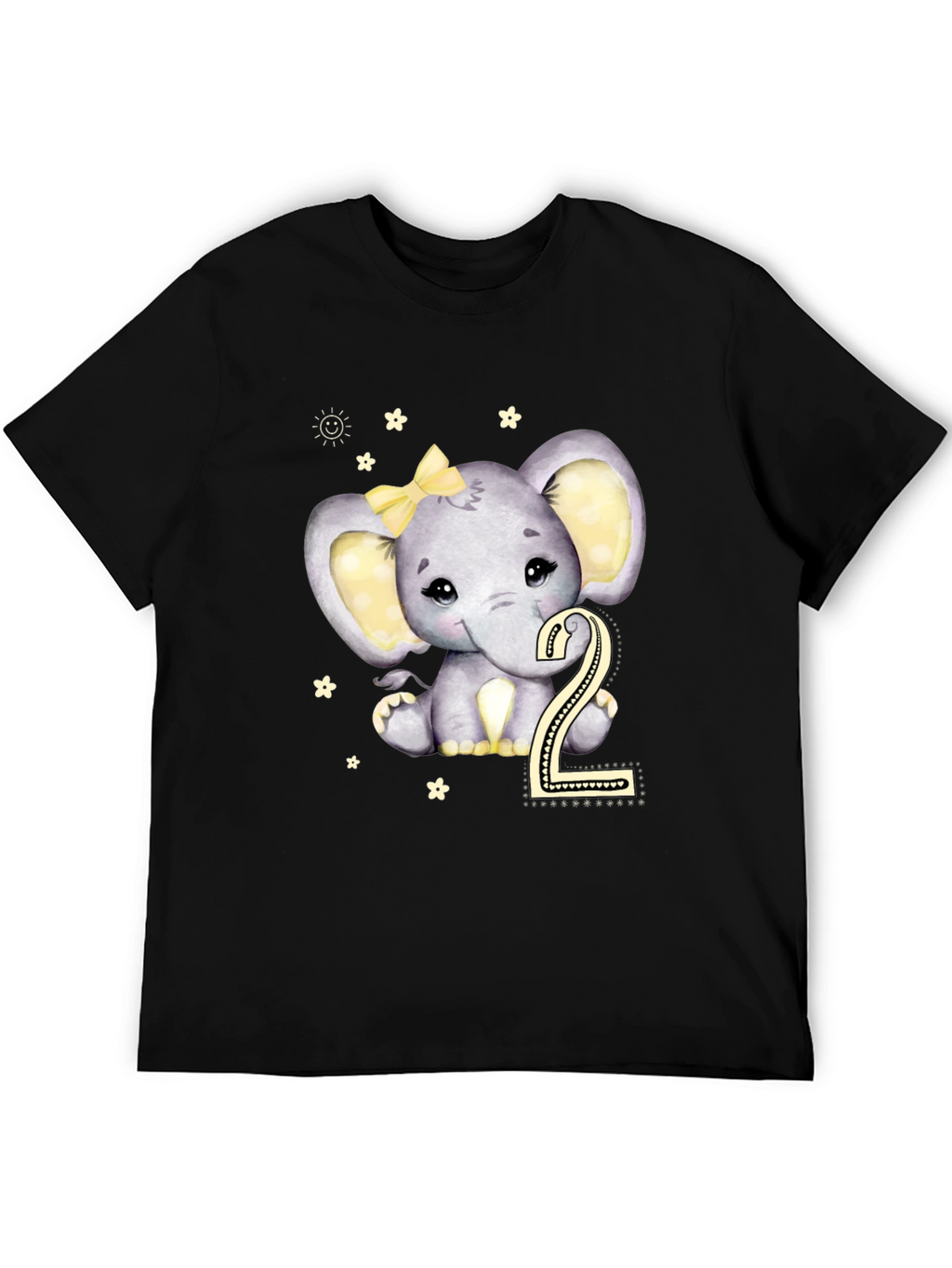 Cute Elephant 2nd Birthday T-Shirt