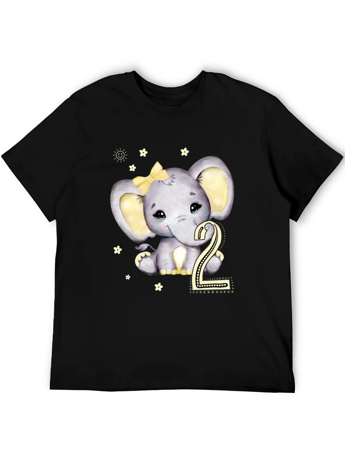 Cute Elephant 2nd Birthday T-Shirt