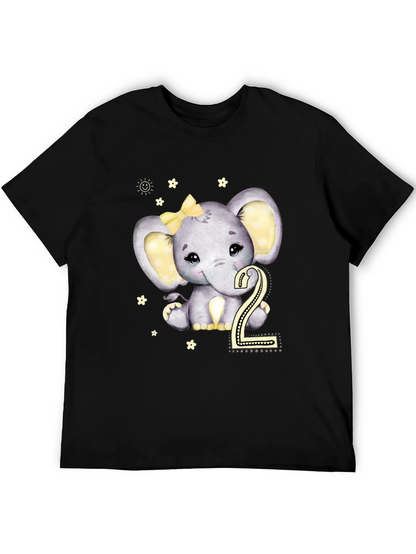 Cute Elephant 2nd Birthday T-Shirt