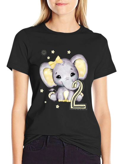 Cute Elephant 2nd Birthday T-Shirt