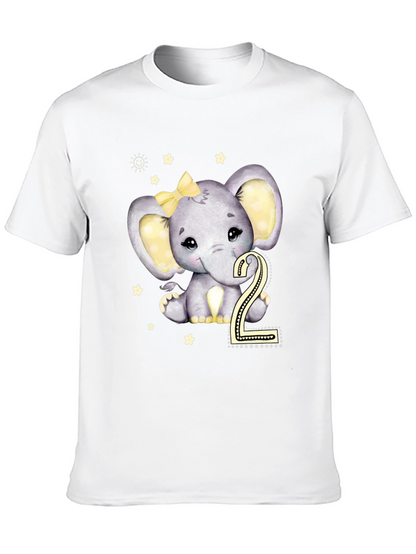 Cute Elephant 2nd Birthday T-Shirt